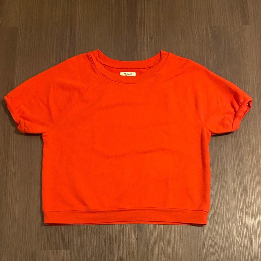 Madewell Vibrant Orange Knit Top